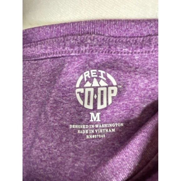 REI Coop Short Sleeve T-Shirt Round Neck Tee Casual Pullover Top Lilac Purple M - Picture 7 of 8